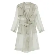 [Antonelli] Antonelli Belted Sheer Trench Coat 42 IT GREY