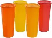 [Tupperware] Polypropylene Tumbler Set (Multicolour, 470 Ml) - Pack of 4