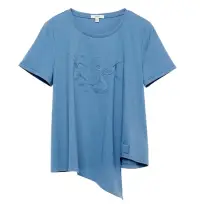 在飛比找新光三越 skm online優惠-Diffa Stylist銀杏花電繡綁帶涼感針織衫-S,藍