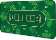 LaiEr Poker Mat Large Size Table Mat Texas Hold'em Poker Rubber Mat Poker Topper for Tables Folding Super Portable Poker Table Blackjack Top Layout Multiple Size Selection (120 x 60 x 0.2 cm, Green)