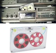 Reel to Reel Tape for Cassette Recorder: 46 Minutes Aluminum Blank Cassette for Professional Music Recording, DIY Homemade Reel to Reel Tape Empty Cassette (Red)