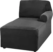 Chaise Lounge Cover,High Stretch Chaise Chair Cover L Shaped Couch Covers Soft Chaise Slipcovers Anti Slip Furniture Protector,Machine Washable(Color1,Right Chaise Lounge Cover)