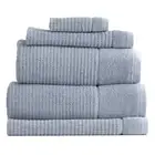 5pc Renee Taylor Blue Mirage Cambridge Textured 650GSM Bath/Face/Hand Towel Mat