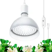 LED Grow Light Bulb with Timing and Hanging System, 25W Full Spectrum, 4H/9H/14H