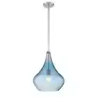 Signature Hardware Isham Single Light 13" Wide Pendant with Painted Glass Shade