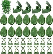 80Pieces Plant Climbing Wall Fixture-Clips - Plant Clips Self-Adhesive Plant Wall Fixer Clip Invisible Leaf Shape Vines Holder Wall Vines Fixing Clips for Garden, Home Decor, Cable Wire Fixing