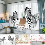 Bringing the Wild Inside: Susliving's Animal-Themed 2pcs Chiffon Sheer Curtain