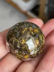 Excellent large Seymchan Pallasite meteorite sphere , 33.8 mm