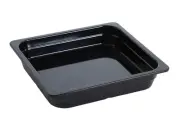 Yanco China GN-313BK GN Black Melamine 2/3 Rectangular Food Pan - 6 Each