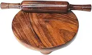 Valuebuy The Value Buy Wooden Roti Roller/Chakla-Belan/Rolling Pin, 10 inches Rolling Board and 13 inches Rolling pin for Pizza Base Maker, chapati Maker , Kitchen Utesiles
