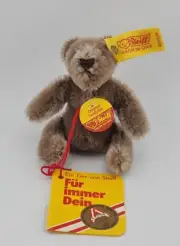Steiff Vintage Austria Mohair Teddy Bear #0202/11 Caramel Brown Miniature Tags
