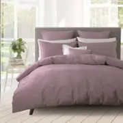 Georges Fine Linens Aurora Mauve Lightly Quilted Quilt Cover Set - Queen