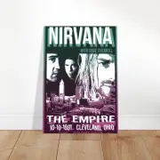 Nirvana Concert Vintage Style Rock Band Poster - Cleveland Empire 1991
