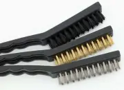 Case of 24 Tool Essentials 3pc 9" Wire Brush Set, Plastic Handles