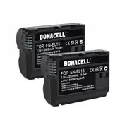 2x 2800mAh EN-EL15 Battery + USB Dual Charger for Nikon D7000 D7100 D7200 D600