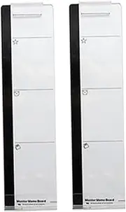TEHAUX 2Pcs Computer Monitor Memo Board Clear Adhesive Message Notes Holder for Desk Organization Transparent Reminder Board for Office Use Design for Easy Viewing