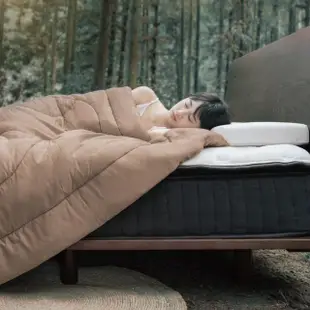 【LoveFu】月眠枕基本款 + 森呼吸永衡被-秋栗棕x雙人6尺(MOMO獨家組合)