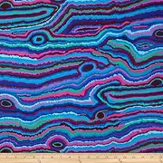 Kaffe Fassett Collective Water Jupiter Blue, Fabric by the Yard