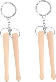 [ROMISBABA] 2Pcs Drum Stick Keychain Unique Decorative Key Pendant for Bag Backpack Handbag Sturdy and Ornament Drum Enthusiasts