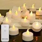 LED Tea Light 12Pack Fake Candles with Remote Control Flameless Candles 100Hours