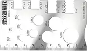 Bolt Thread Gauge | Screw Measuring Ruler | Space Saving Measuring Gauge Tool for Bit Bolt Nut Screw Craft Industry and Home Use