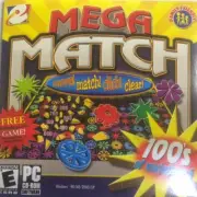 Mega Match PC CD card word color symbols matching together arcade puzzle games!