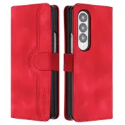 YX003 For Samsung Galaxy Z Fold4 5G PU Leather Wallet Folding Phone Case Imprinted Shockproof Cover
