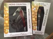 Wine Country Corkscrew Opener And Stopper Gift Set