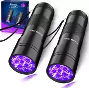 Black Light UV Light Flashlight: Vansky 395Nm 12 LED 2 Pack Ultraviolet Blacklig