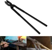 Beginner Blacksmith Knife Making Tongs Anvil Vise Forge Wolf Jaw Tongs (16 in)