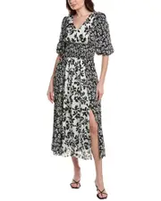 Taylor Yoryu Jacquard Midi Dress