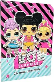 Children's Milk Chocolate Advent Calendar - Countdown To Christmas With L. O. L Advent Calendar - 24 Delicious Chocolate With Cut Out Surprise 75g (Babies Run The World)