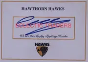 Connor MacDonald SIGNED Hawthorn Hawks Card. AFL Football Sicily Watson Wizard