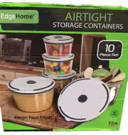 10pcs Stackable Vented Storage Containers 2L,1.5L,1L,.6L.4L