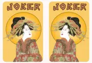 Mah Jongg Jong Mahjong 10 Joker Stickers Geisha - Set #812b ** Free Shipping **