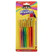 Artist Brushes, Assorted Sizes Blist Carded, 7 Count