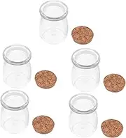CLISPEED 5pcs Small Transparent Corked Glass Jars Creative Drift Bottles for Wishes Perfumes and DIY Crafts Decorative Storage Jars for Home and Party Use