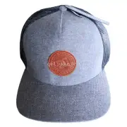 NWT DC Shoes Stocktons Patch Blue Denim Trucker Hat Snapback Cap