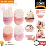 600pcs Pink and Gold Mini Cupcake Paper Liners, Baking Cups Muffin Case Cupca...