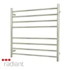Radiant RTR06 Heated Towel Rail-750 x 750mm-Mirror Polished-Bottom Left Wiring