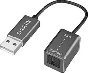 Cubilux USB A to TOSLINK Optical Audio Adapter, USB Type A to SPDIF Digital Converter Compatible with Lenovo HP Asus Dell PC Laptop Computer Surface- Used for 【Output】