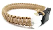 Paracord Bracelet White/Gold Micro Cord 550 U.S. - Handmade - Free Shipping