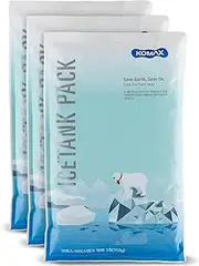 Komax Large Ice Packs for Coolers 3-Pack | 12 to 15 Hours Lasting Cooler Ice Packs | 11.4" x 7" Slim & Flexible Freezer Packs | Reusable Gel Ice Packs for Cooler Bags