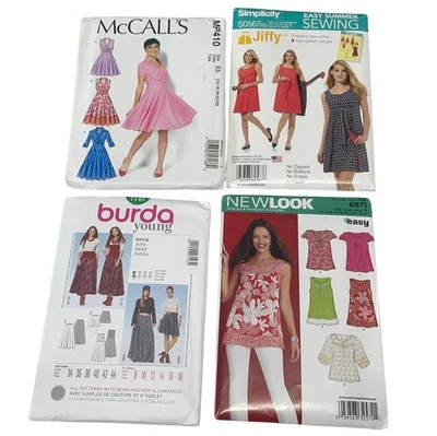Burda & McCalls Womens Sewing Pattern Bundle Dress Tops Sz 8-20