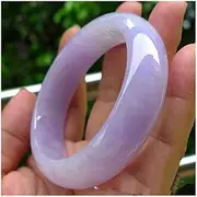[Generic] Purple Jade Bracelet Emerald Bracelet Hand Carved Ladies Mother (Color : A, Size : 57-58mm)
