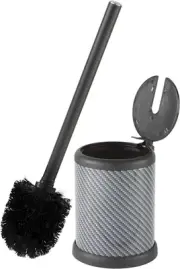 Toilet Brush and Holder | Self Closing Lid | 360 Degree Brush Head | Bathroom Cl