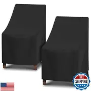 Arcedo High Back Patio Chair Covers 2 Pack, Waterproof Outdoors Weatherproof