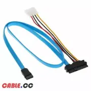 CY SFF-8482 SAS Cable 29Pin to SATA 7Pin Hard Disk Drive Raid Cable 50cm