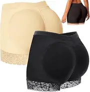 [CUZKDPF] Butt Pads Shapewear Tummy Control Shapewear Bodysuit Padded Panties 2Pcs Seamless Butt Lifter Panties/959