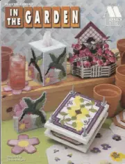 NEW PLASTIC CANVAS IN THE GARDEN TISSUE BOX COVER/COASTERS/MORE!!!